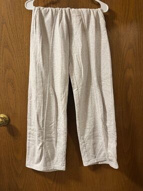 H&M Wide Leg Pants in Light Cream